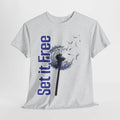 Set it Free Dandelion Unisex Cotton Tee, Inspirational Shirt, Summer Floral tee
