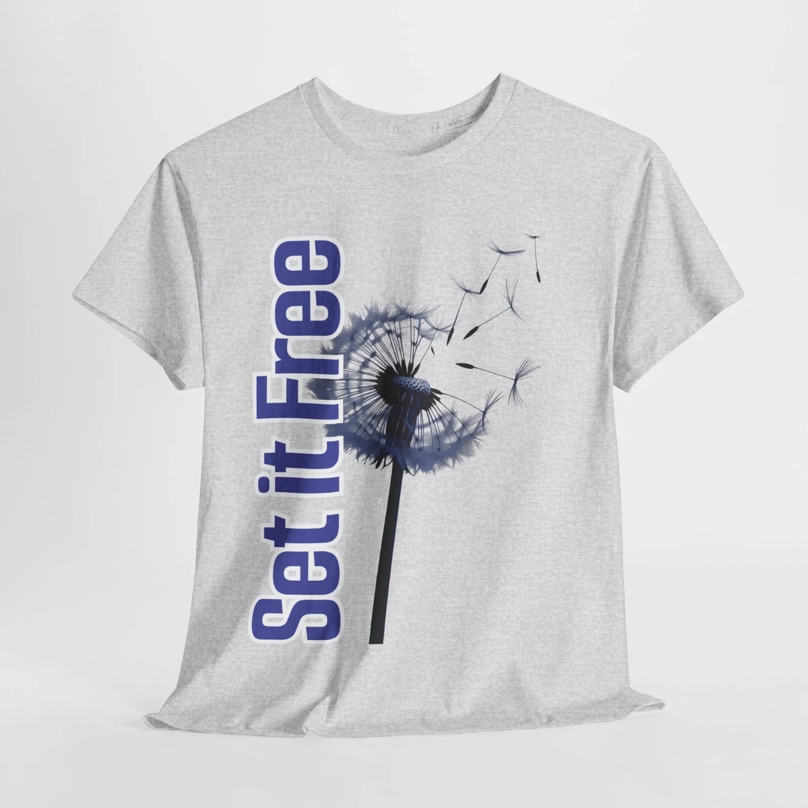 Set it Free Dandelion Unisex Cotton Tee, Inspirational Shirt, Summer Floral tee