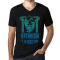 Men's Graphic T-Shirt V Neck Optimism Is The Highest Good Eco-Friendly Limited
