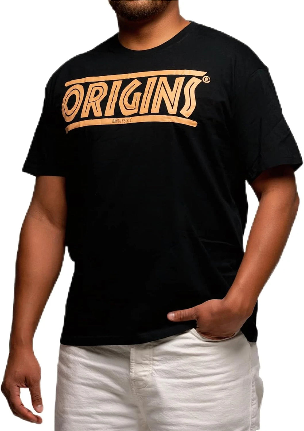 Origins Men's Black Graphic Tee | Rooted Identity | 100% Cotton Minimalist