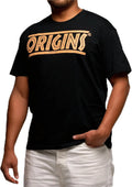 Origins Men's Black Graphic Tee | Rooted Identity | 100% Cotton Minimalist