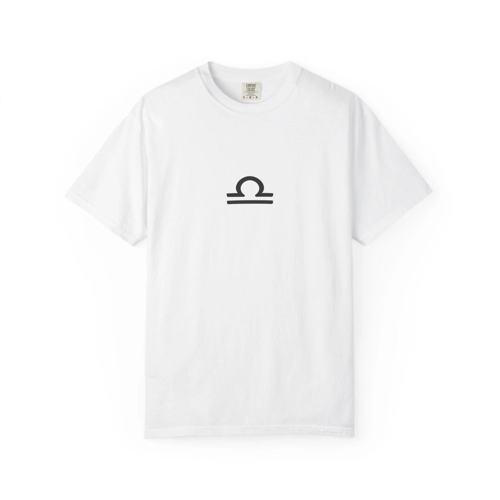 Libra Zodiac Symbol T-Shirt Minimalist Astrology Graphic Unisex Tee