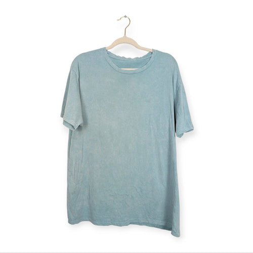 Altar’d State Tee M Blue Washed Cotton Short Sleeve Casual Boho