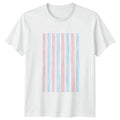 Pastel Pink Blue Black Stripe T-Shirt Preppy Summer Pattern Gift For Him And Her