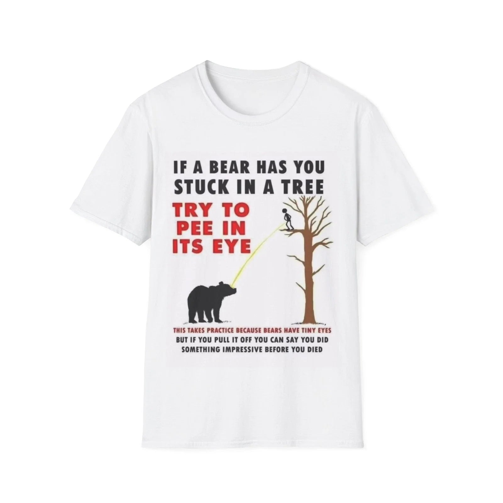 piss on a bear meme tee