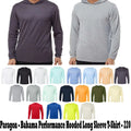 Unisex Bahama Performance Hooded Long Sleeve T-Shirt - Paragon 220