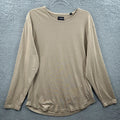 Cuts Shirt Mens 2XL Tan Long Sleeve Curve Hem Pyca Pro Performance Stretch