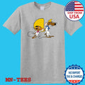 Speedy Gonzales And Slow Poke Rodriguez Cartoon Grey Size S-5XL