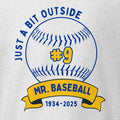 NEW Just A Bit Outside T Shirt Bob Uecker Tribute Shirt Brewers Shirt RIP Uecker