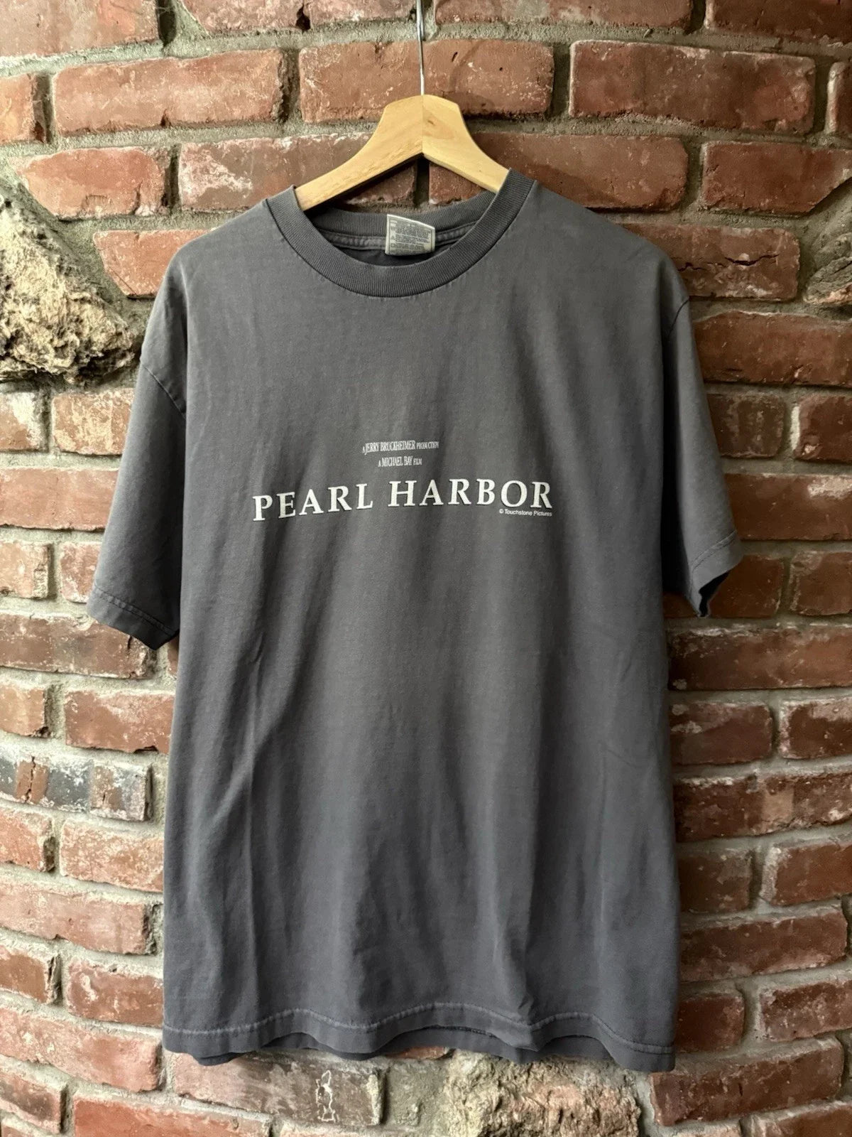 Vintage 2000s Y2K Pearl Harbor Movie Promo Text Tee Shirt L Michael Bay