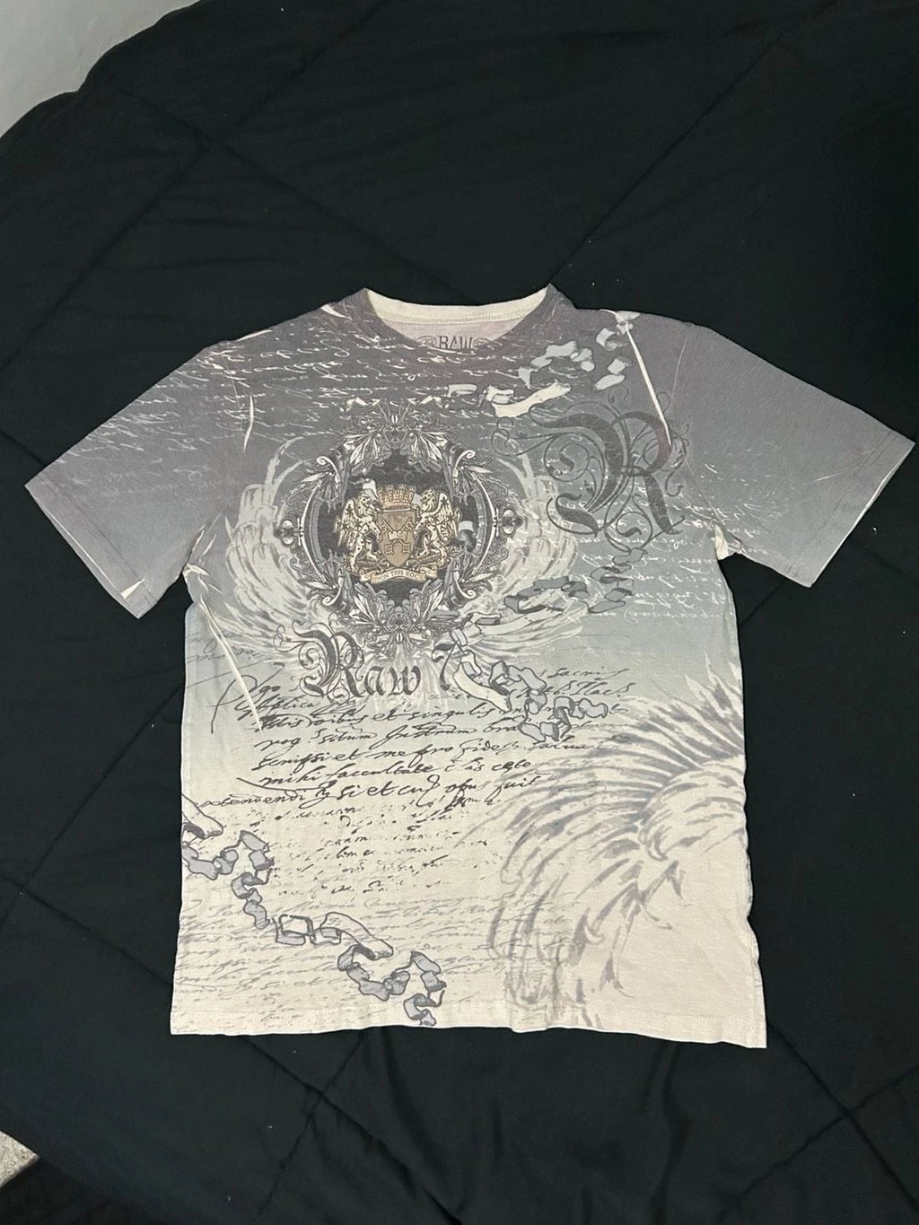 Raw 7 Graphic Print T-Shirt Size Large