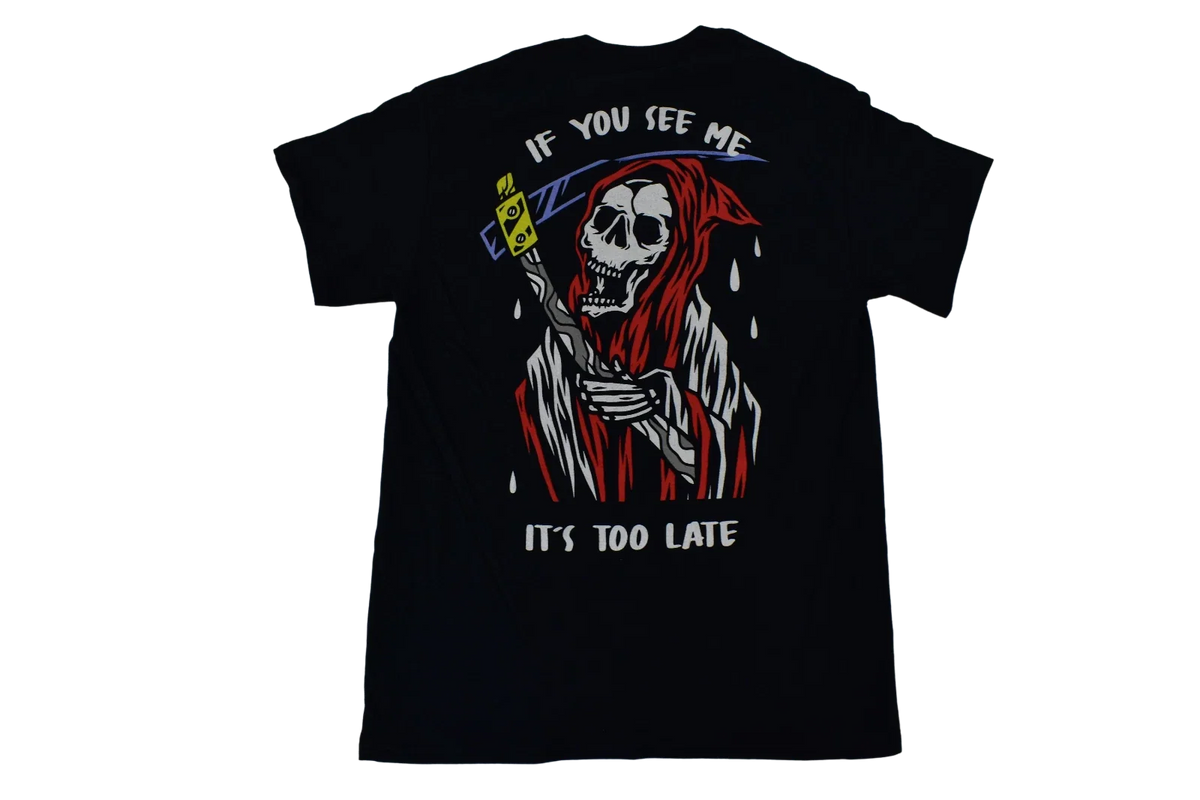 Cactus & Skull Mens Grim Reaper If You Can See Me It's Too Late Shirt New M,L,XL