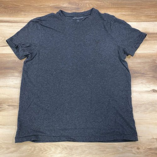 American Eagle T-Shirt Mens M Minimalist Cotton Blend Standard Fit Gray Casual