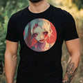 Mens Zombie Anime Girl Theme Cotton T-Shirt Size XS to 5XL