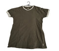 Vintage Y2K Ralph Lauren & Co. UNDERWEAR TEE Ringer T-Shirt OLIVE GREEN WHT PONY