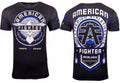 AMERICAN FIGHTER Men's T-Shirt BROCKPORT MOCK TWIST Athletic Biker S-3XL