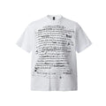 Men's Composition Letter Graphic T-Shirt Handwritten Streetwear Y2K Black White