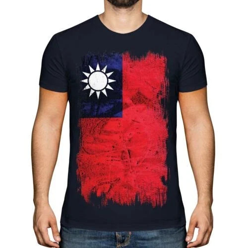 Taiwan Grunge Flag Men's T-Shirt Zh? Nghua Mínguó Taiwan Taiwan Shirt