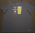 Men's 2XL Life Is Good Keep It Simple Golf & Beer Crusher Lite Graphic T Shirt