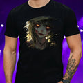 Mens Zombie Anime Girl Print Cotton T-Shirt Size XS to 5XL