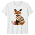 Boho Fox Woodland Animal Folk T-Shirt Folk Art Foxes Gift For Him And Her