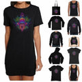 Psychedelic Hamsa Hand Mandala T Shirt - Trippy Boho Hipster Hippie Yoga