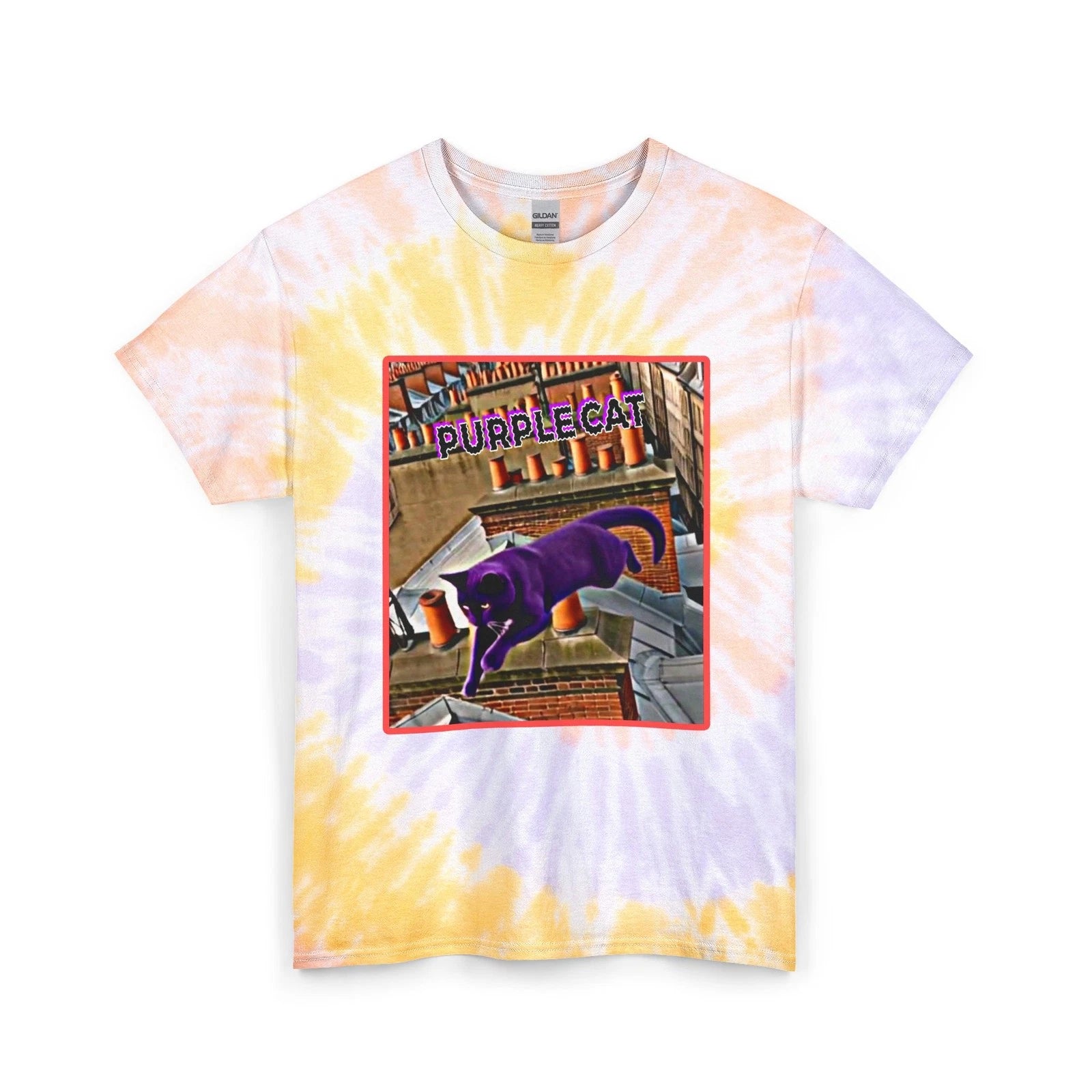 Purple Cat Graphic Tee | Tie Dye You Are Unstoppable Shirt