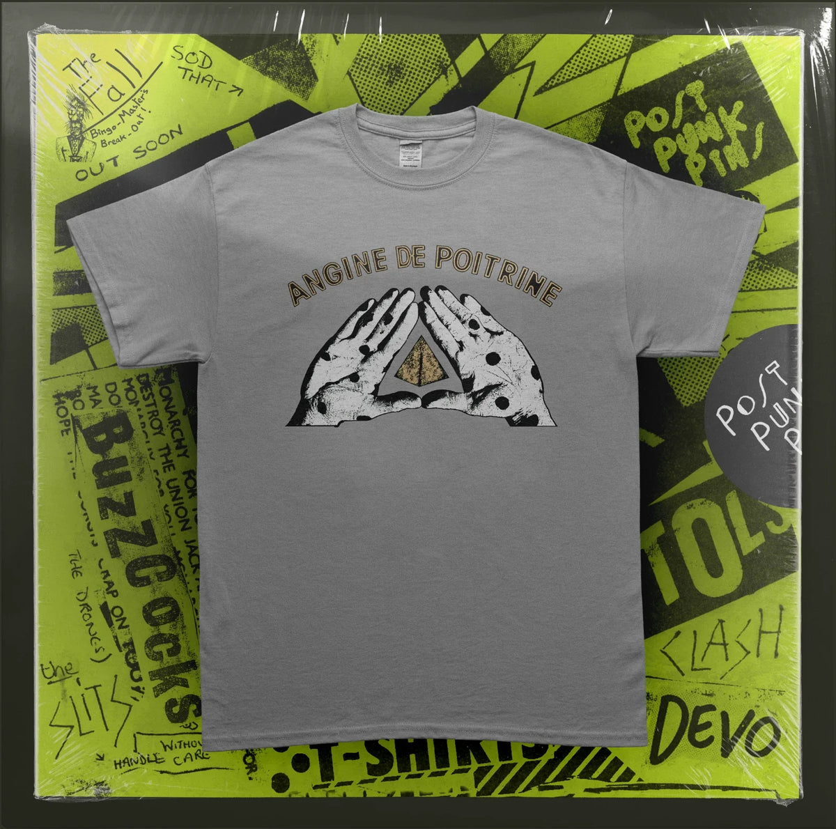 ANGINE DE POITRINE - Sherpa Fabienk 150GSM Grey Graphic T-Shirt - With Backprint