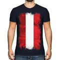 Austria Grunge Flag Men T-Shirt Österreich Football Gift Shirt