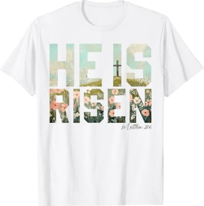 He is Risen Boho Easter Christian Jesus T-Shirt