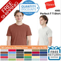 🔥 Hanes Perfect-T T-Shirt Cotton & Blends Short Sleeve Up To 5XL 4980 a