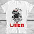 Laika Astronaut Dog Russia Drawing Art Funny Cult Meme Gift Tee T Shirt M1074