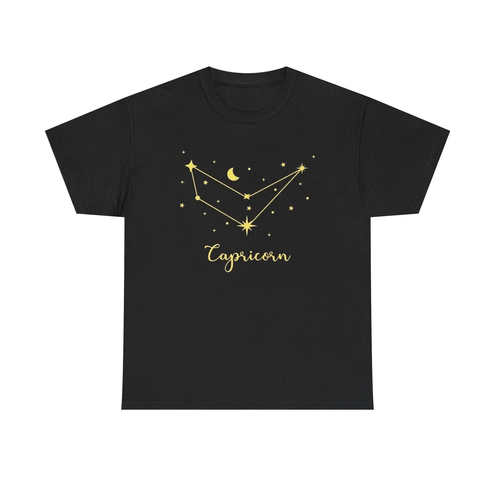 Capricorn Zodiac Constellation Unisex Heavy Cotton Tee