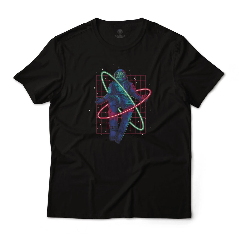 Cosmic Psychedelic Astronaut Aesthetic Graphic T-Shirt Unisex Lightweight Cotton