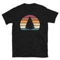 Retro Pine Tree Minimalist Evergreen Sunset Short-Sleeve Unisex T-Shirt