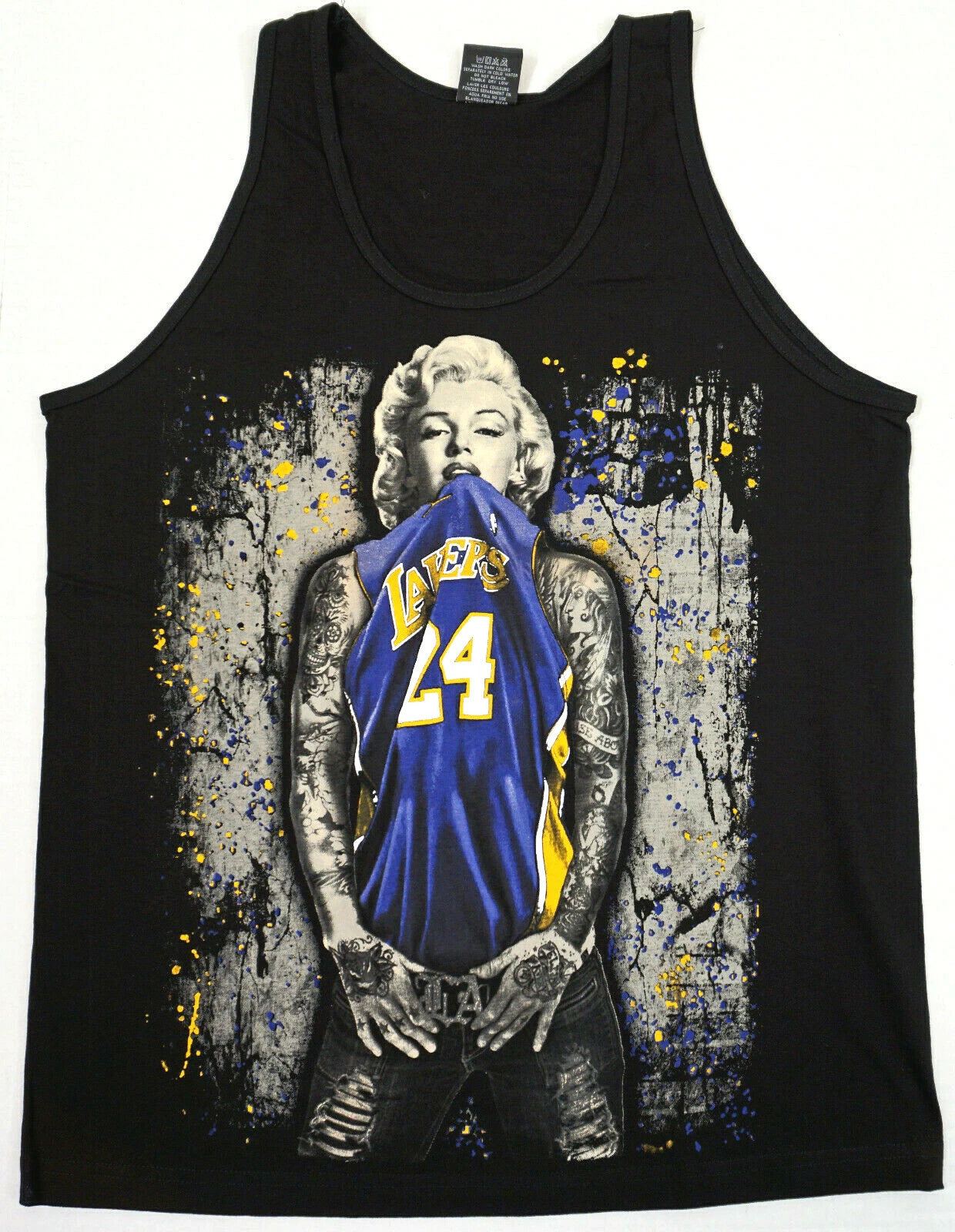 Los Angeles Tank Top T-shirt LA Kobe Marilyn Monroe Tattoo Art Men's Vest New