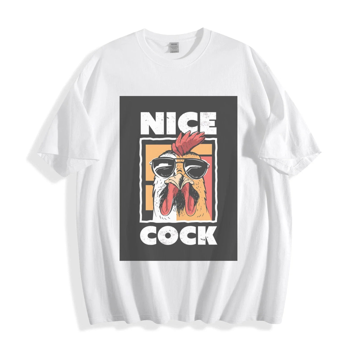 Nice Cock Rooster T-Shirt Funny Sunglasses Unisex Tee