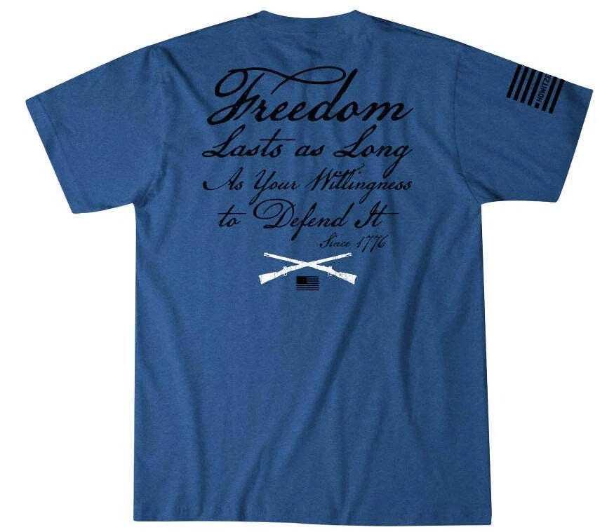 Howitzer Style Men's T-Shirt Freedom Lasts Military Grunt MFG