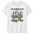 The Garden Is My Happy T-Shirt Skeleton Boho Gardener Gardening