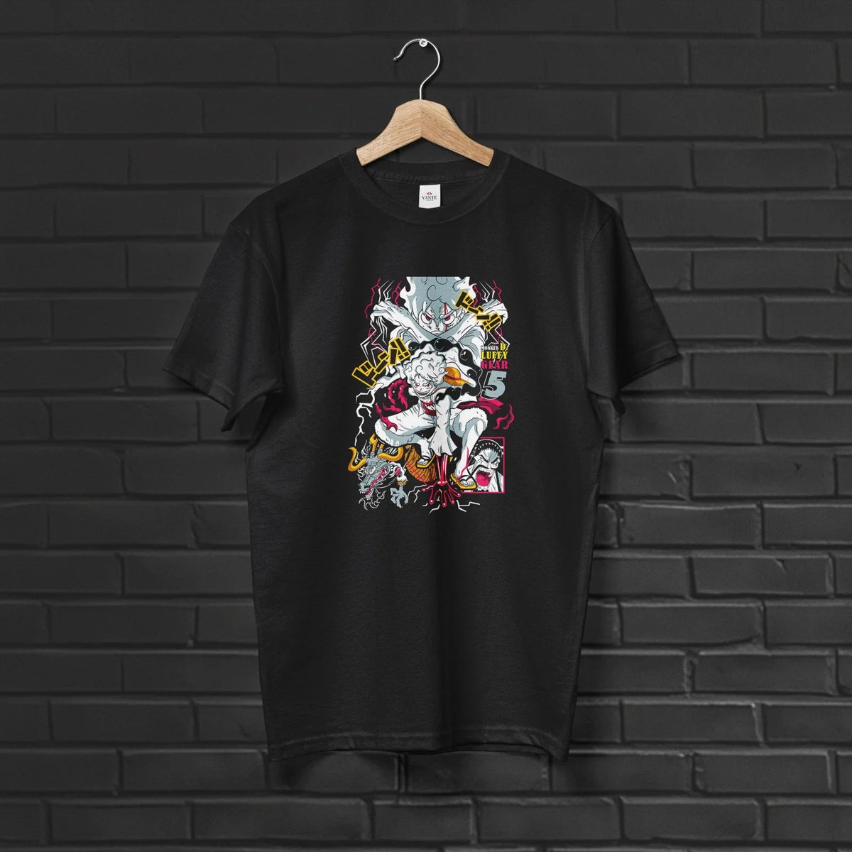 Luffy Gear 5 T-Shirt Nika Sun God Unisex Heavyweight Anime T-Shirt