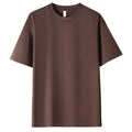 Men's Short Sleeve O-Neck T-Shirt Loose Fit Polyester Spandex Blend Fabric