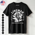 Lineman T-Shirt Power Line Worker Gift Graphic Tee S-5XL