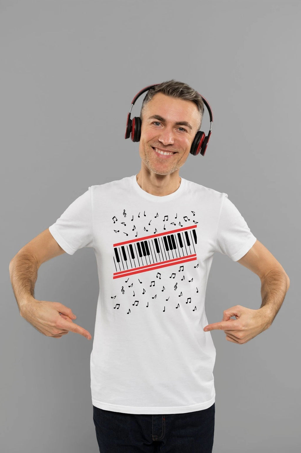 Piano Piano Beat It Graphic T Shirt Musician DJ Music Lover Graphic Tee Unisex