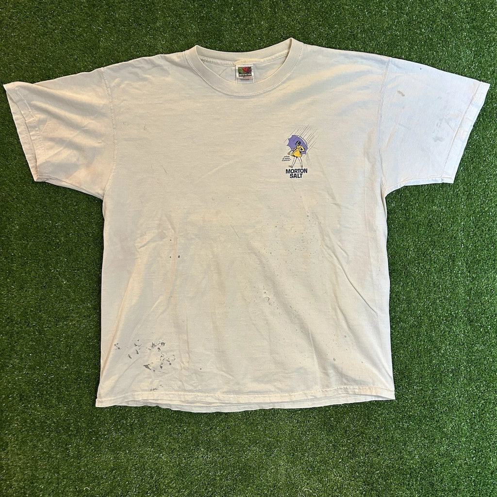 Vintage Morton Salt When It Rains It Pours T Shirt White Boxy XL 90s Jawbreaker