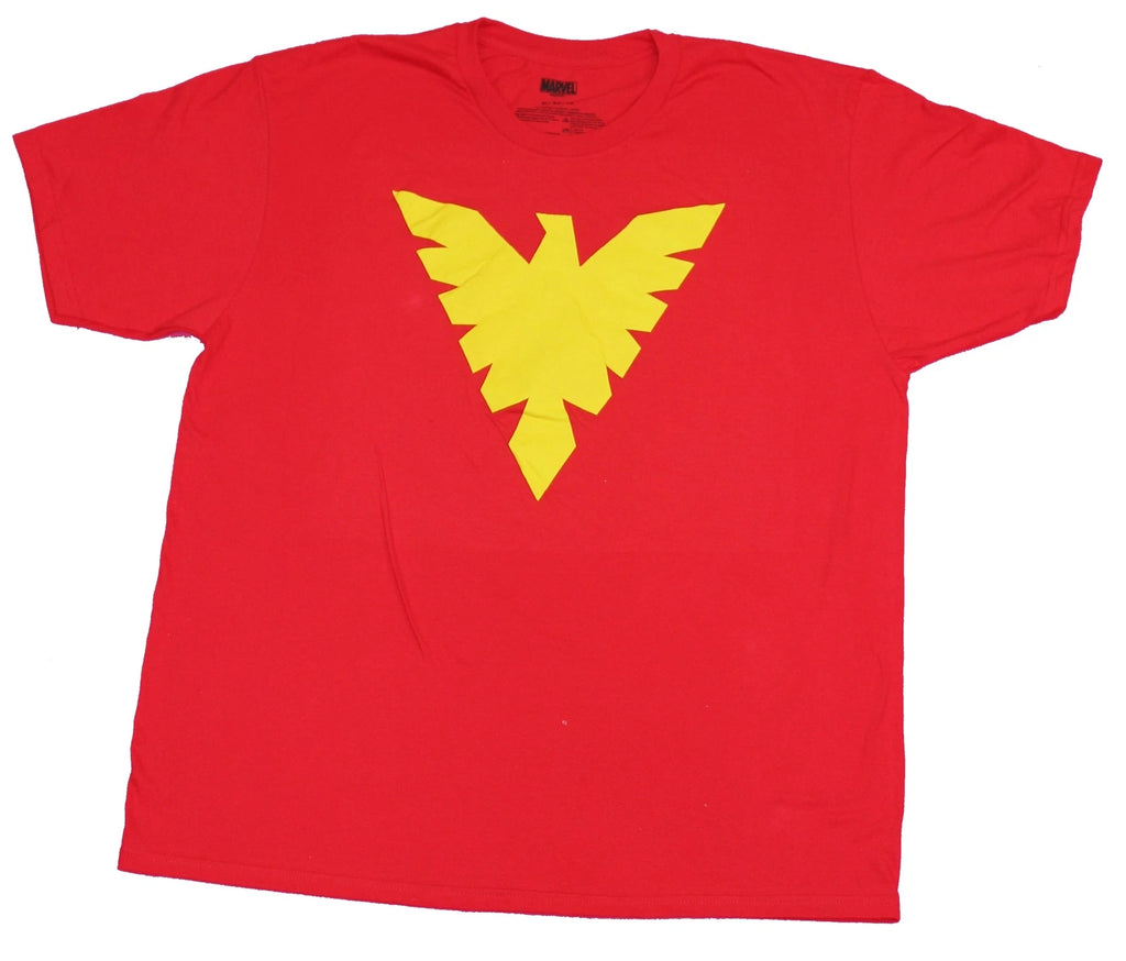 X-Men Adult New T-Shirt- Dark Phoenix Simple Red Yellow Costume Front