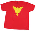 X-Men Adult New T-Shirt- Dark Phoenix Simple Red Yellow Costume Front