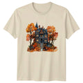 Vintage Victorian Autumn House T-Shirt Gothic Architecture Gift For Him And Her