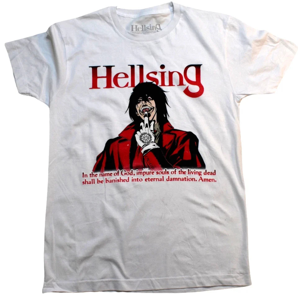 Hellsing Mens Alucard Quote Anime White Shirt New XS, S