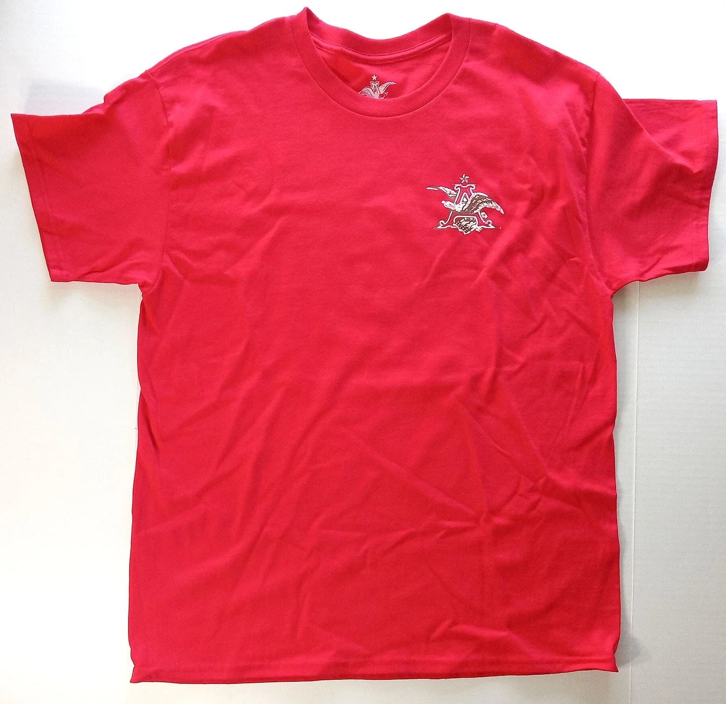 Budweiser Men's Red LG 100% Cotton S/S T Shirt  New
