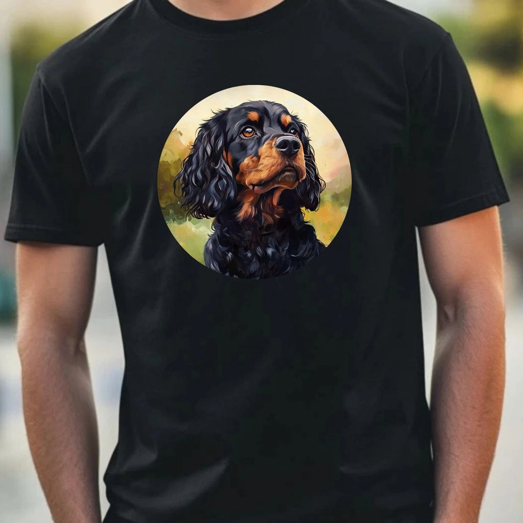 Mens Coker Spaniel Dog Portrait Motif Cotton T-Shirt Size XS to 5XL